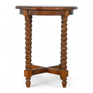 Small Round Mango Wood Coffee Table | Solid Wood