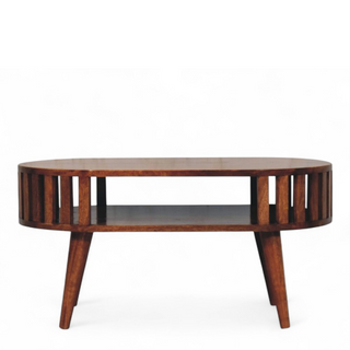 Honey Caramel Ariella Round Coffee Table | Solid Wood