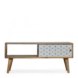 Prima Sliding Door Media Console | Solid Mango Wood