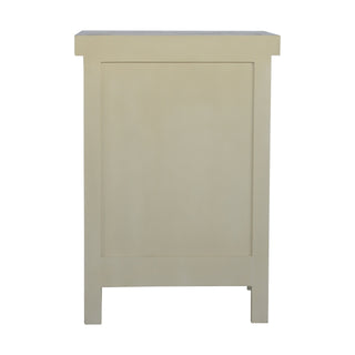 Fleur Kitchen Cabinet French Country Cream Hand-Painted Oak Top Cabriole Legs