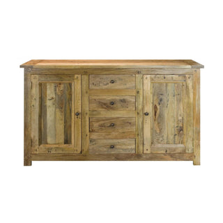 Thresher Large Sideboard with Four Drawers and Cupboards in Distressed Oak Finish