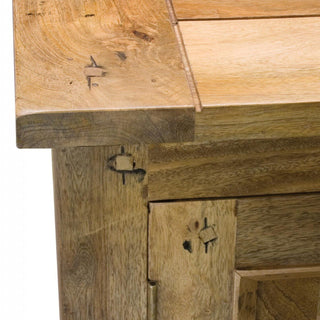 Thresher Large Sideboard with Four Drawers and Cupboards in Distressed Oak Finish
