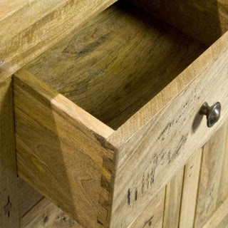 Thresher Large Sideboard with Four Drawers and Cupboards in Distressed Oak Finish