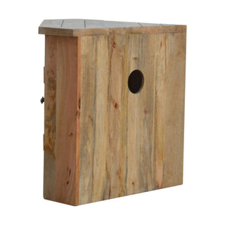 Nook Corner Media Unit Hand-Distressed Mango Wood Glazed Cabinet Doors with Round Knobs