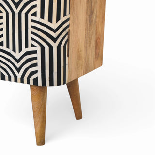 Edessa Bone Inlay Cabinet Art Deco Natural Oak