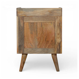 Bone Inlay Bedside Table Dot Gallery Back Three Drawer