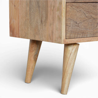 Bone Inlay Media Unit Dot Gallery Back Natural Wood