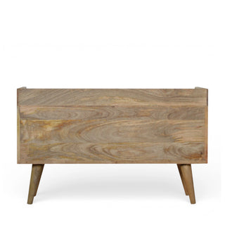 Bone Inlay Media Unit Dot Gallery Back Natural Wood