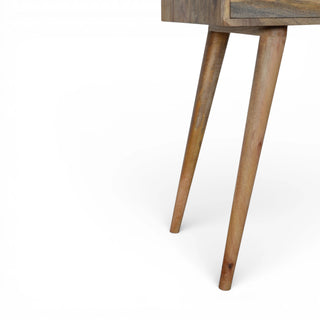 Bone Inlay Console Table Dot Gallery Back Dark Wood