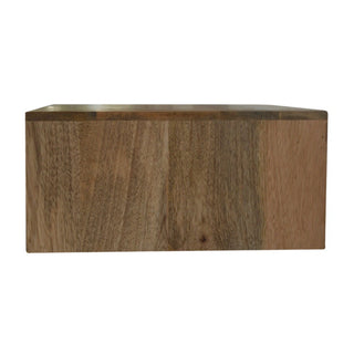 Wall Mounted Black & White Bone Inlay Bedside Table | Solid Mango Wood