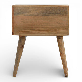 Bone Inlay Bedside Table with 2 Drawers | Solid Mango Wood