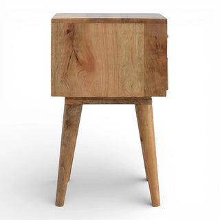 Bone Inlay Bedside Table with 2 Drawers | Solid Mango Wood