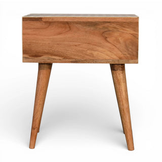 Honeycomb Bone Inlay Bedside Table | Solid Mango Wood