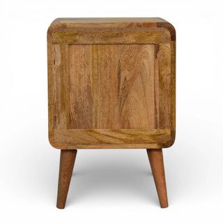 Rattan Door Bedside Table | Solid Mango Wood