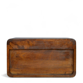 Mid-Century Floating Nightstand | Curved Chestnut Design