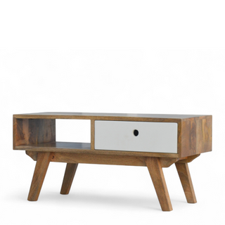 Two-Tone Hand Painted Solid Wood Media Unit