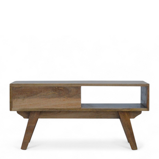 Two-Tone Hand Painted Solid Wood Media Unit