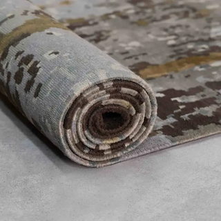 Ranu Abstract Rug | Hand-Knotted Silk & Wool