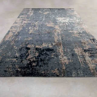 Ratauna Abstract Rug | Hand-Knotted Silk & Wool