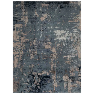 Ratauna Abstract Rug | Hand-Knotted Silk & Wool