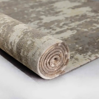 Visla Abstract Rug | Hand-Knotted Wool, Nettle & Silk