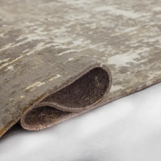 Visla Abstract Rug | Hand-Knotted Wool, Nettle & Silk