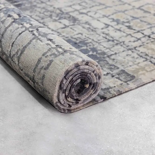 Webster Abstract Rug | Hand-Knotted Silk & Wool