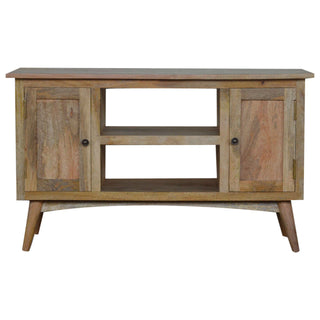 Tallo Media Unit Chestnut Finish Tall Open Shelving Plinth Base