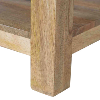 Aldwick Coffee Table with Four Drawers Solid Mango Wood Lower Shelf Limed Oak