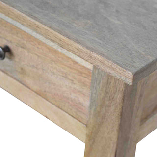 Aldwick Coffee Table with Four Drawers Solid Mango Wood Lower Shelf Limed Oak