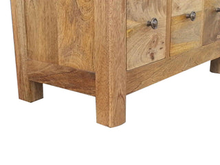 Banke Bathroom Storage Cabinet Nine-Drawer Apothecary Grid Rustic Natural Oak