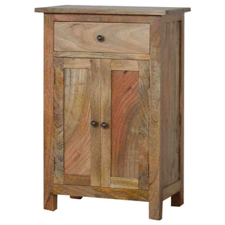 Mercer Bathroom Storage Cabinet Natural Oak Drawer Twin-Door Russet Grain Compact