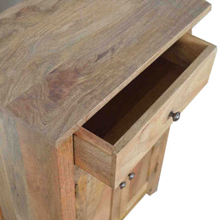 Mercer Bathroom Storage Cabinet Natural Oak Drawer Twin-Door Russet Grain Compact