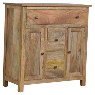 Bramley Sideboard Cabinet with Cupboard Doors and Drawers in Rustic Oak Finish