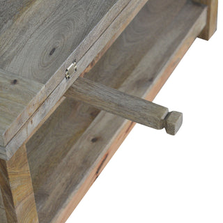 Caden Extending Coffee Table Solid Mango Wood Lower Shelf Oakish