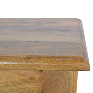 Remi Dining Bench Solid Mango Wood Thick Plank Seat Ornate Turned Column Legs