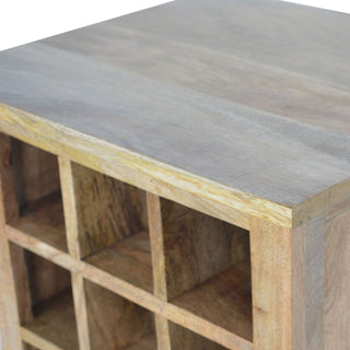 Cello Drinks Cabinet Wine Rack Grid With Drawers Natural Oak