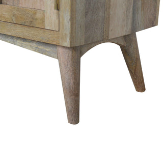 Tallo Media Unit Chestnut Finish Tall Open Shelving Plinth Base