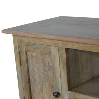 Tallo Media Unit Chestnut Finish Tall Open Shelving Plinth Base