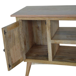 Tallo Media Unit Chestnut Finish Tall Open Shelving Plinth Base