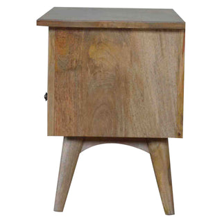 Vesper Media Unit Walnut Finish Sliding Tambour Doors Open Shelf