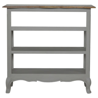 Fleur Console Table with Storage Grey Painted French Shabby Chic Oak Top