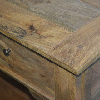 Beau Hallway Console Table with Drawers Hand-Turned Legs Lower Shelf Oak Mango Wood