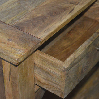 Beau Hallway Console Table with Drawers Hand-Turned Legs Lower Shelf Oak Mango Wood