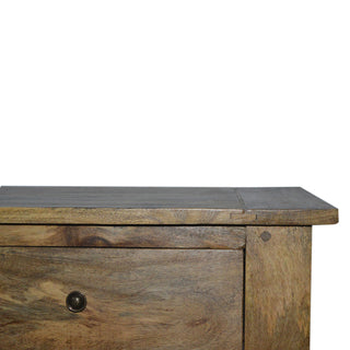 Beau Hallway Console Table with Drawers Hand-Turned Legs Lower Shelf Oak Mango Wood