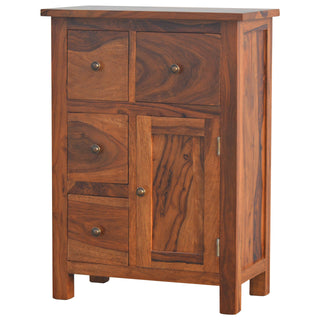 Halcyon Bathroom Storage Cabinet Sheesham Four-Drawer Cupboard