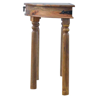 Calla Hallway Console Table with Drawer Demilune Turned Legs