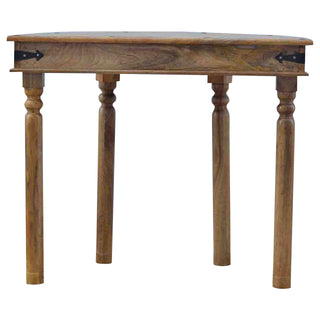 Calla Hallway Console Table with Drawer Demilune Turned Legs