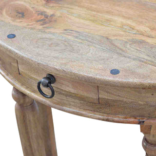 Calla Hallway Console Table with Drawer Demilune Turned Legs