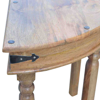 Calla Hallway Console Table with Drawer Demilune Turned Legs